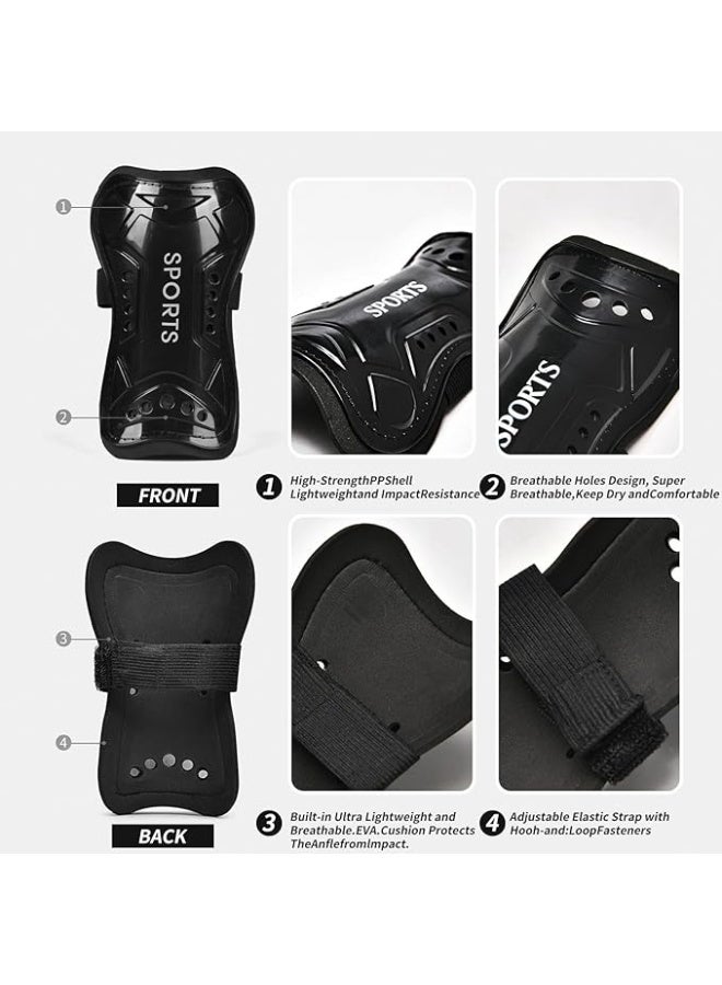 Arabest Soccer Shin Guards for Kids Youth Boys Girls Toddlers, Shin Pads and Long Soccer Socks, Soccer Equipment for 3-15 Years Old (SIZE L) - Image 4
